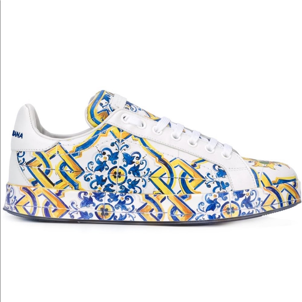 Dolce & Gabbana Italian Maiolica Tile Sneaker